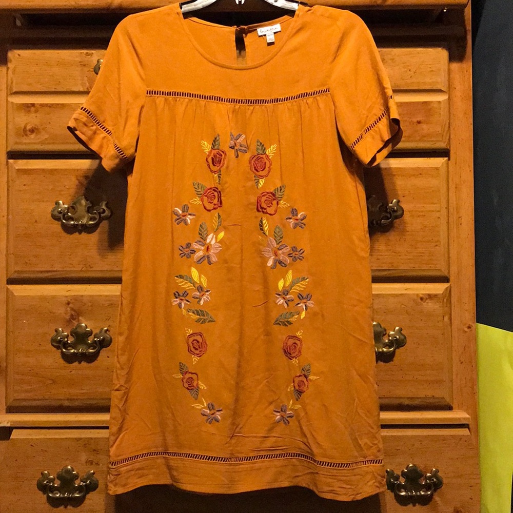 XS Love, Fire Mustard Yellow Dress from Belk